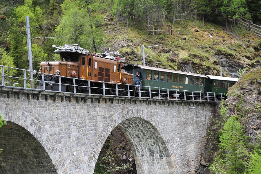 2019.06.11 RhB Ge 6-6 I 414 Albulabahn Krokodil Bahnfest Bergün (18)